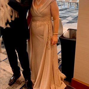 Beautiful Stunning Blush Dress with Attached Train!